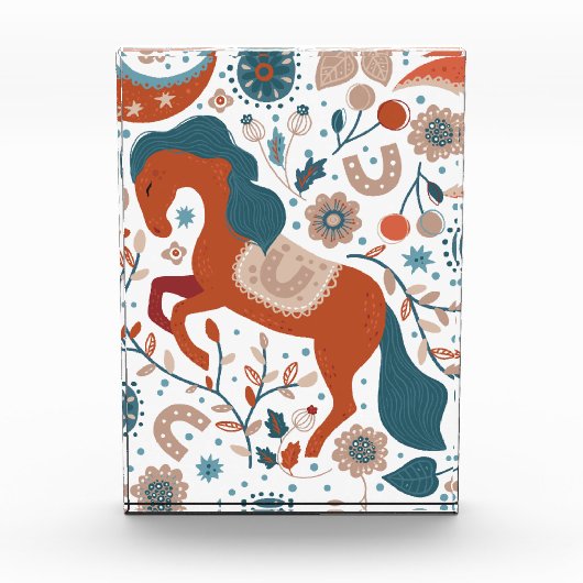 Bloc Photo Cheval scandinave mignon (Devant)