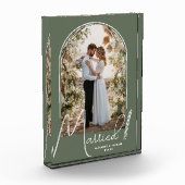 Bloc Photo Chic Arch Sage Mariage vert (Gauche)