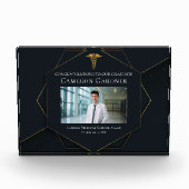 Bloc Photo Chic Black Gold Médicale School Graduation (Devant)