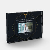 Bloc Photo Chic Black Gold Médicale School Graduation (Gauche)