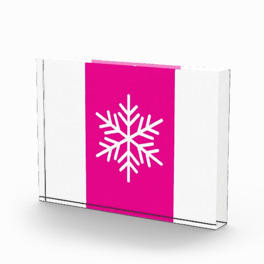 Bloc Photo Chic Flocon de neige Vertical rose clair rayures b (Droite)