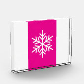 Bloc Photo Chic Flocon de neige Vertical rose clair rayures b (Gauche)
