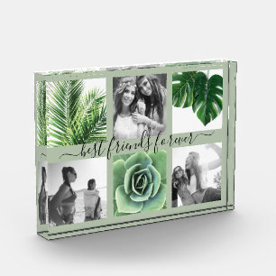 Bloc Photo Chic sauge vert meilleurs amis pour toujours photo