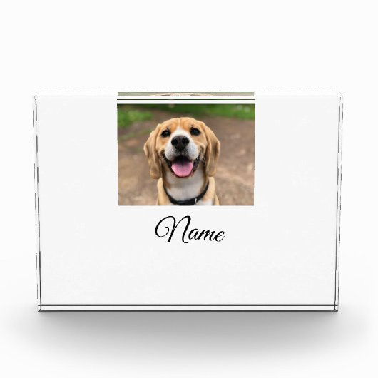 Bloc Photo Chien chat photo ajouter le nom de l'animal de com (Devant)