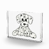 Bloc Photo Chien en dalmate dessin simple noir (Droite)