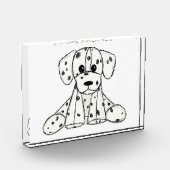 Bloc Photo Chien en dalmate dessin simple noir (Gauche)