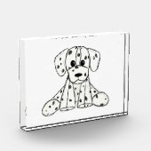 Bloc Photo Chien en dalmate dessin simple noir (Gauche)
