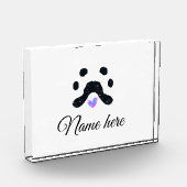 Bloc Photo Chien patte noir animal ajouter nom texte animal p (Gauche)