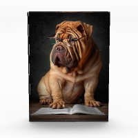 Chien Shar Pei Intelligent avec Conception de Livr