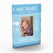 Bloc Photo Chiffres de naissance des bébés plus mignons Pois (Gauche)