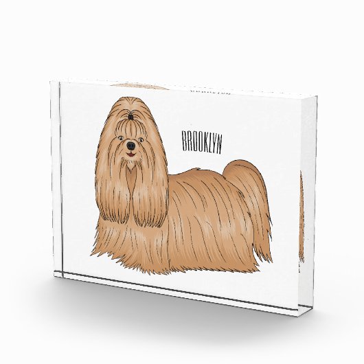 Bloc Photo Chih tzu long cheveux dessin de chien (Droite)