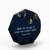 Bloc Photo Chouette qui est différent avec un collage de devi (Gauche)