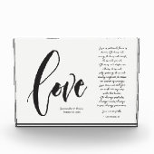 Bloc Photo Christian Love est la date Mariage des noms de pat (Devant)