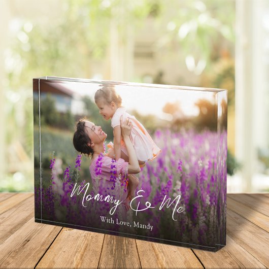 Bloc Photo Citation de la famille Maman Typographie Script