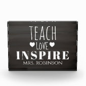 Bloc Photo Citation de l'enseignant personnalisée (Devant)