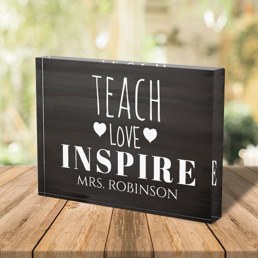 Bloc Photo Citation de l'enseignant personnalisée