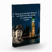 Bloc Photo Citation De Winston Churchill Sur L'Affiche Courag (Gauche)