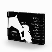 Bloc Photo Citation du mémorial du cheval empreintes noires (Droite)