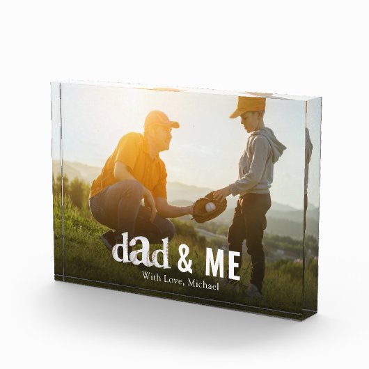 Bloc Photo Citation Familiale Simple Papa Baseball (Droite)