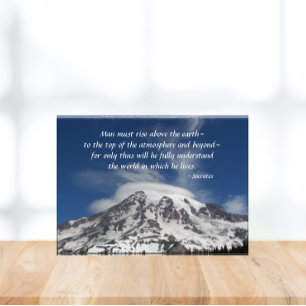 Bloc Photo Citation philosophique Socrates Mont Rainier