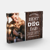 Citation Rustic Wood 'Best Dog Dad'