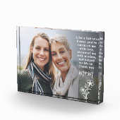 Bloc Photo Citation superposer fleur délicate mère jour (Droite)