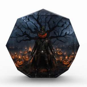 Bloc Photo Citrouille de sheriff cowboy Halloween effrayant é