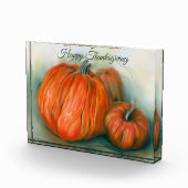 Bloc Photo Citrouille Patch Automne Trio Pastel Art Thanksgiv (Droite)