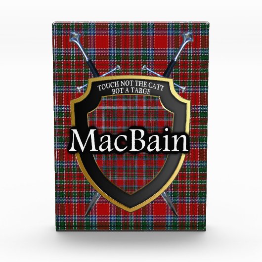 Bloc Photo Clan écossais MacBain Tartan (Devant)