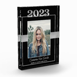 Bloc Photo Classe de 2023 Black Silver Graduation Keepsaké