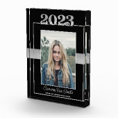 Bloc Photo Classe de 2023 Black Silver Graduation Keepsaké (Droite)