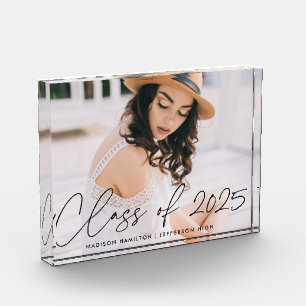 Bloc Photo Classe de 2023 Modern Black Script Graduation