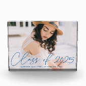 Bloc Photo Classe de 2023 Modern Blue Script Graduation (Devant)