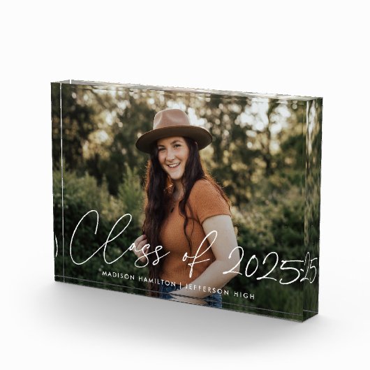 Bloc Photo Classe de 2023 Modern White Script Graduation (Droite)