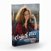 Bloc Photo Classe Grad De Brosse Blanche Moderne Script (Gauche)