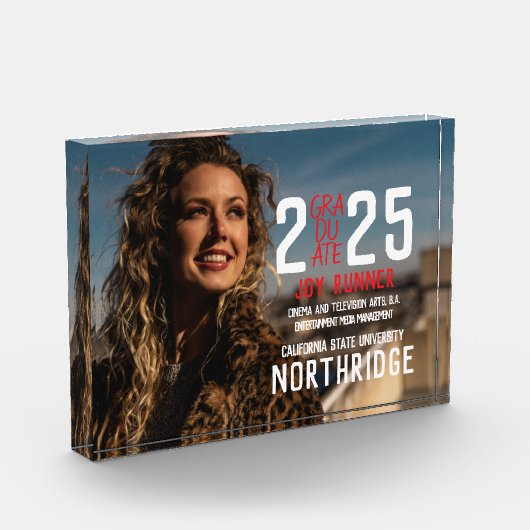 Bloc Photo Classe moderne audacieuse de 2025 Graduation Photo (Gauche)