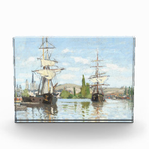 Bloc Photo Claude Monet. Navires à cheval sur la Seine à Roue