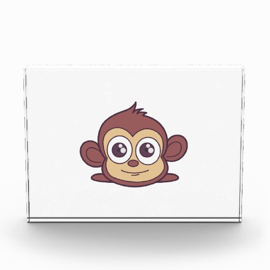 Bloc Photo Clipart de singe mignon (Devant)