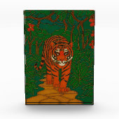 Bloc Photo Cloisonne Art Tiger on the Jungle Path (Devant)