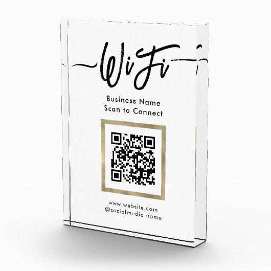 Bloc Photo Code QR de connexion Wifi élégant (Droite)