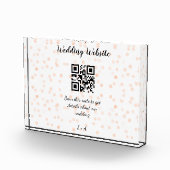 Bloc Photo Code QR de site web de mariage pour les détails or (Droite)