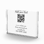 Bloc Photo code QR personnalisé simple ajouter votre nom text (Droite)