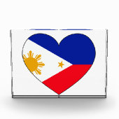Bloc Photo Coeur de drapeau de Philippines (Devant)
