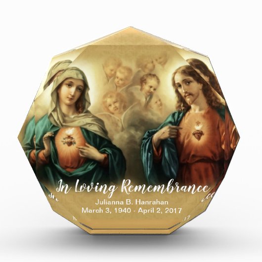 Bloc Photo Coeur du souvenir |Tribute | Mary Jésus du (Devant)