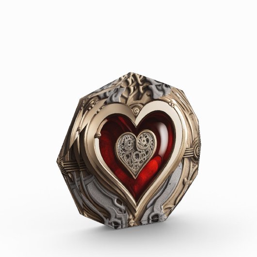 Bloc Photo Coeur Steampunk - Amour mécanique complexe (Gauche)