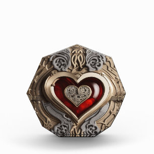 Bloc Photo Coeur Steampunk - Amour mécanique complexe