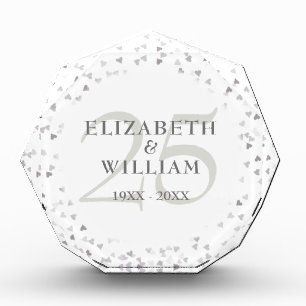 Bloc Photo Coeurs d'argent du 25e anniversaire