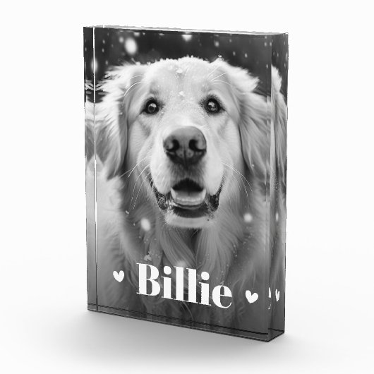 Bloc Photo Coeurs de nom de chat de chien animal (Droite)