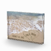 Bloc Photo Coeurs de plage mariages avec noms (Droite)