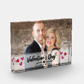 Bloc Photo Coeurs rouges roses griffés Saint-Valentin Photo (Gauche)